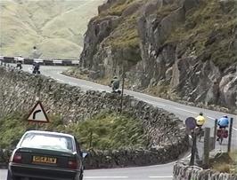 The road to Pen-y-Pass, 14.6 miles into the ride